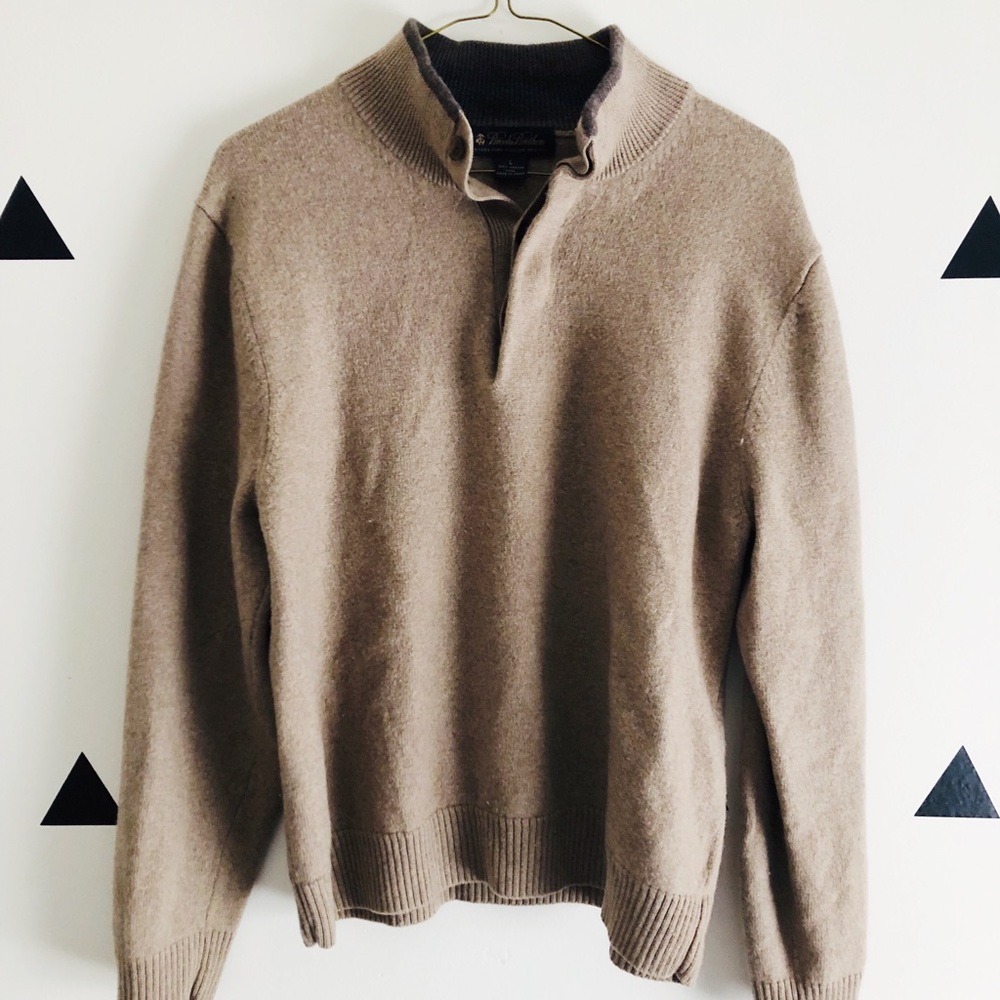 Brooks Brothers Men’s Long Sleeve Button Sweater